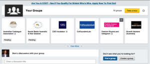 Create a Linkedin Group Screen