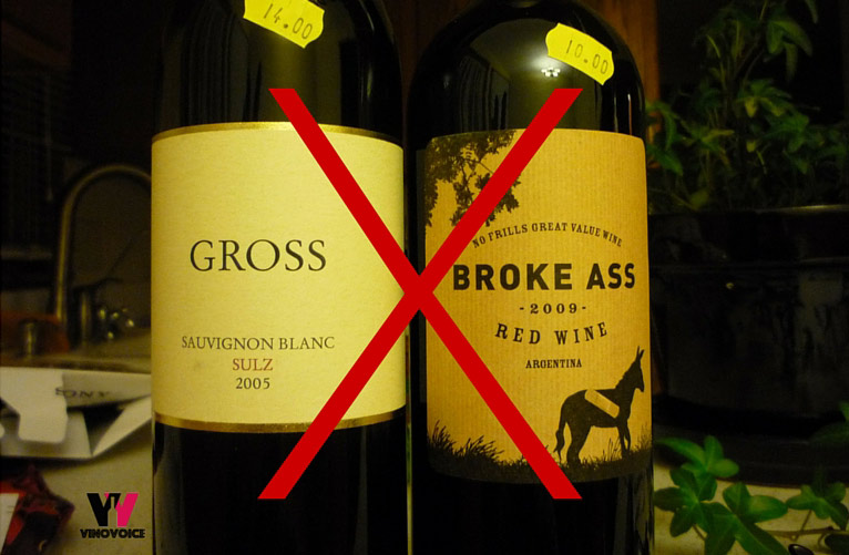 wine brand image bad labels